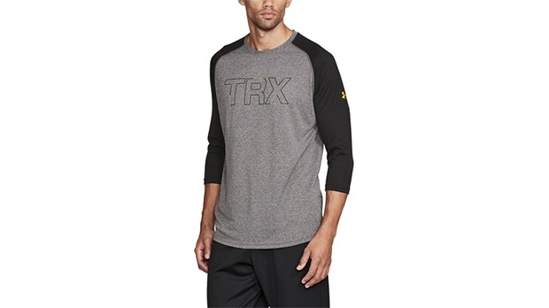 UA - TRX - 3/4 Tech Shirt grau Herren XL