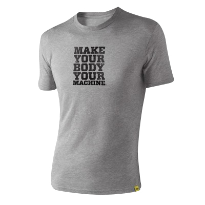 T-Shirt MYBYM Schwarz auf Grau Männer Small T-Shirt MYBYM Schwarz auf Grau Männer Small