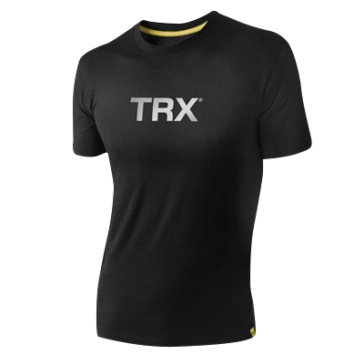 T-Shirt TRX  Weiß auf Schwarz Männer Xlarge